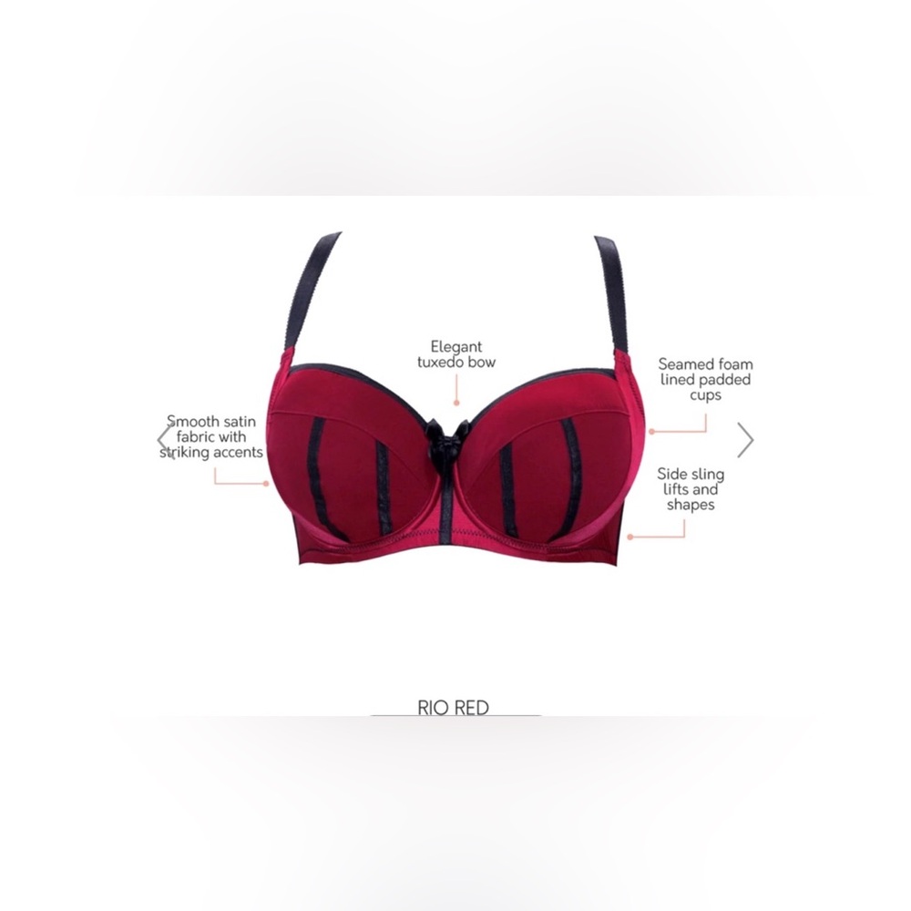 Parfait Charlotte Rio Red & Black Underwire Sexy Bra, size 40GG


NWT